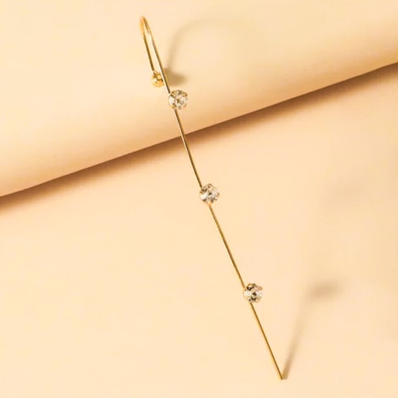 🔵𝟲𝟱%𝗢𝗙𝗙 𝗯𝘂𝗻𝗱𝗹𝗲𝘀 𝟯+🔵 NEW Simple Rhinestone Ear Hook - Picture 9 of 13